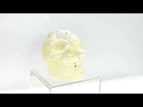 Glitter & Bling LED Resin SKull – E. Wildman Gallery