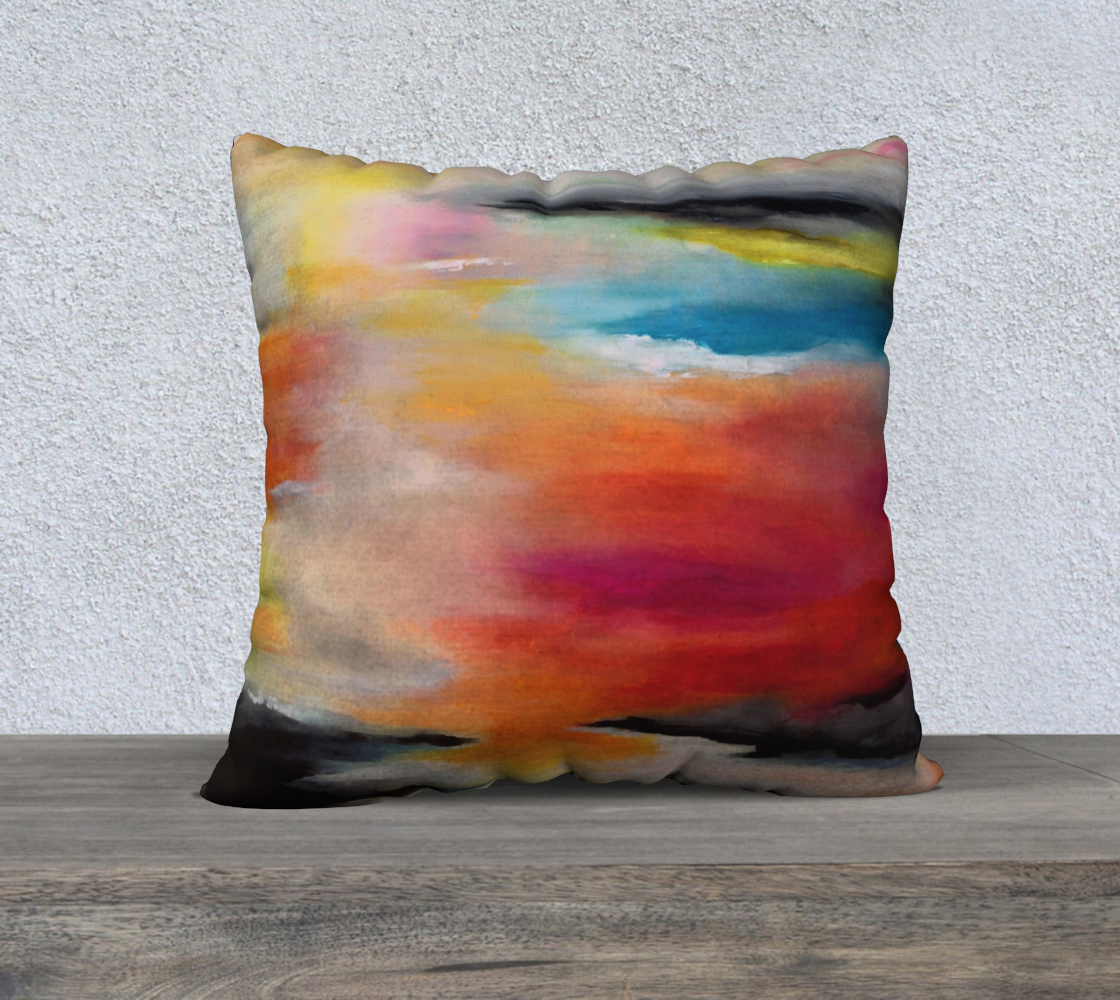 Abstract Sunset Pillow | Throw Pillow | E. Wildman Gallery