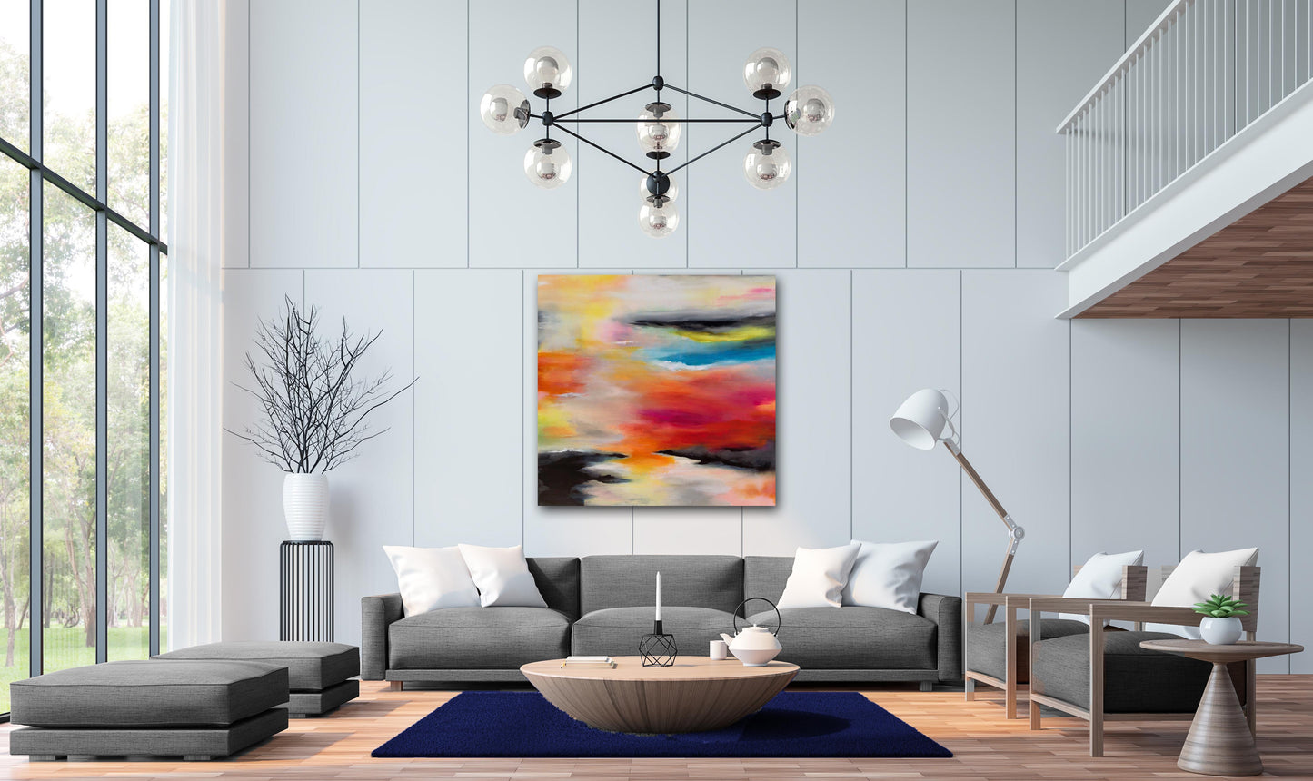 Abstract Sunset Painting | Sunset Abstract Art | E. Wildman Gallery
