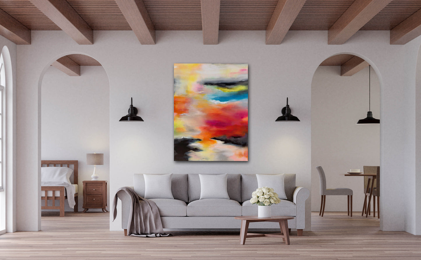 Abstract Sunset Painting | Sunset Abstract Art | E. Wildman Gallery