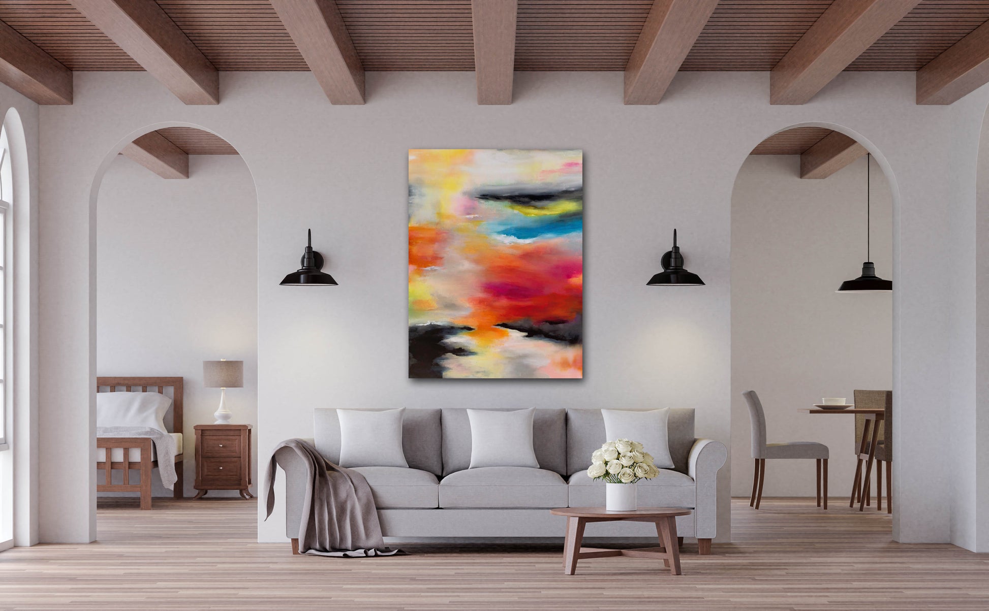 Abstract Sunset Painting | Sunset Abstract Art | E. Wildman Gallery