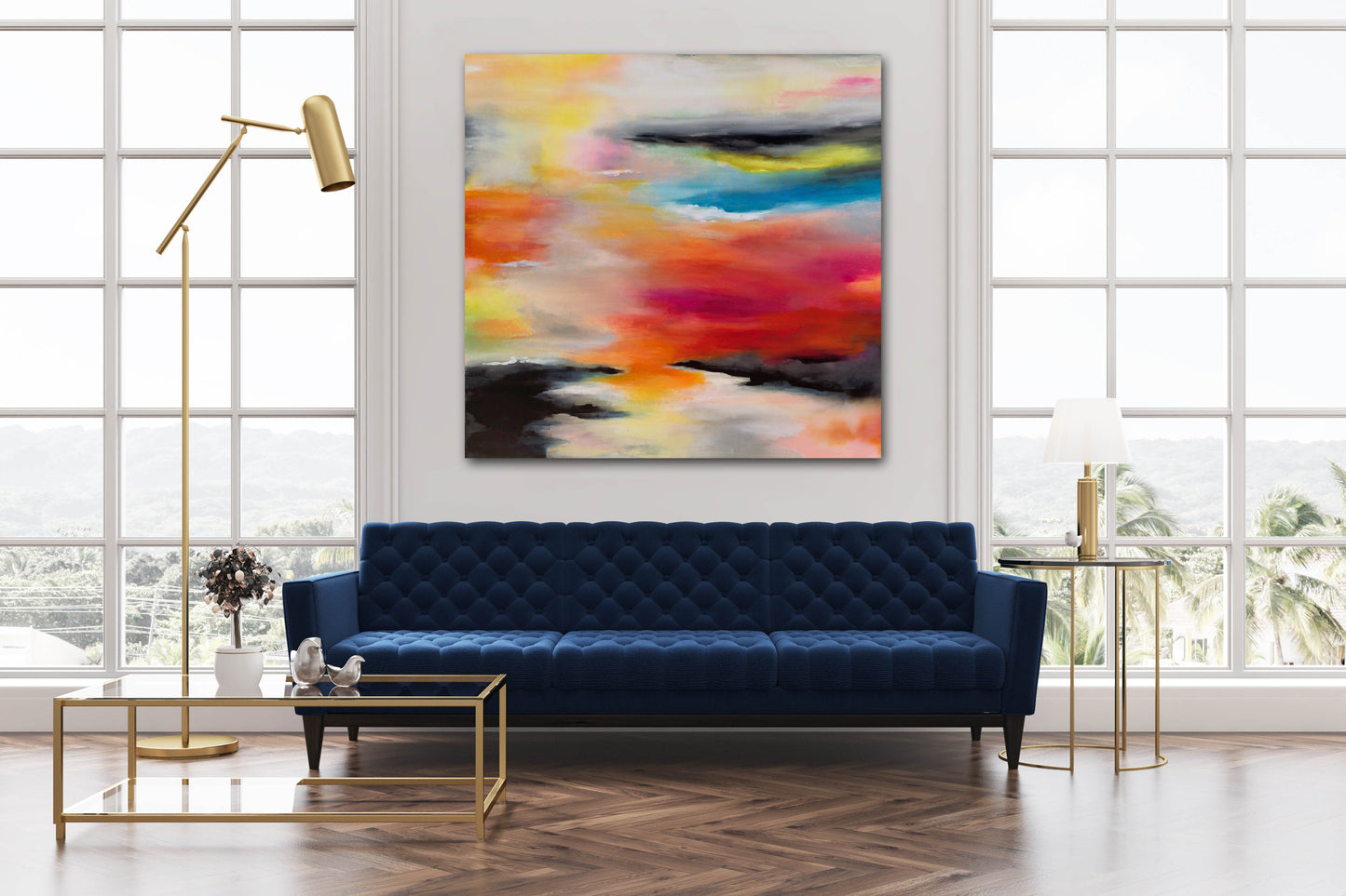 Abstract Sunset Painting | Sunset Abstract Art | E. Wildman Gallery