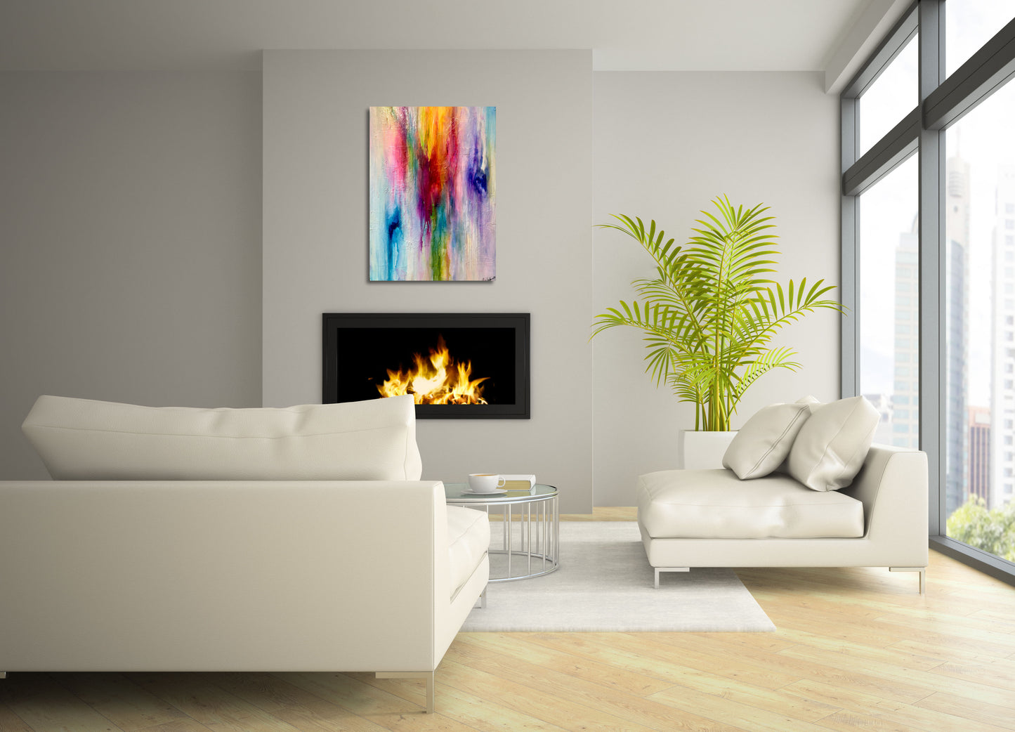 Mix Color Art Painting | Rainbow Colors Art | E. Wildman Gallery