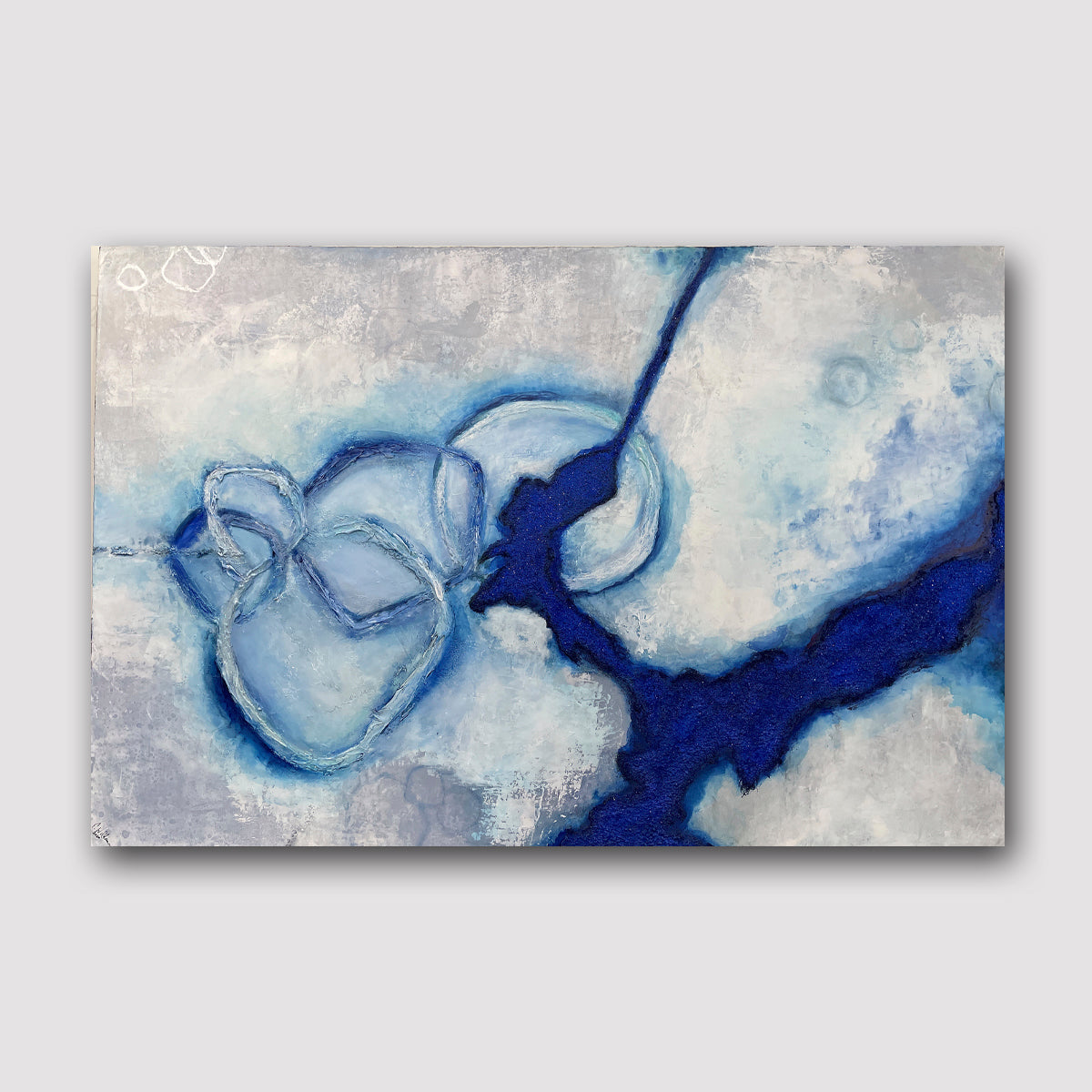 Blue Abstract Art Painting | The Storm painting | E. Wildman Gallery