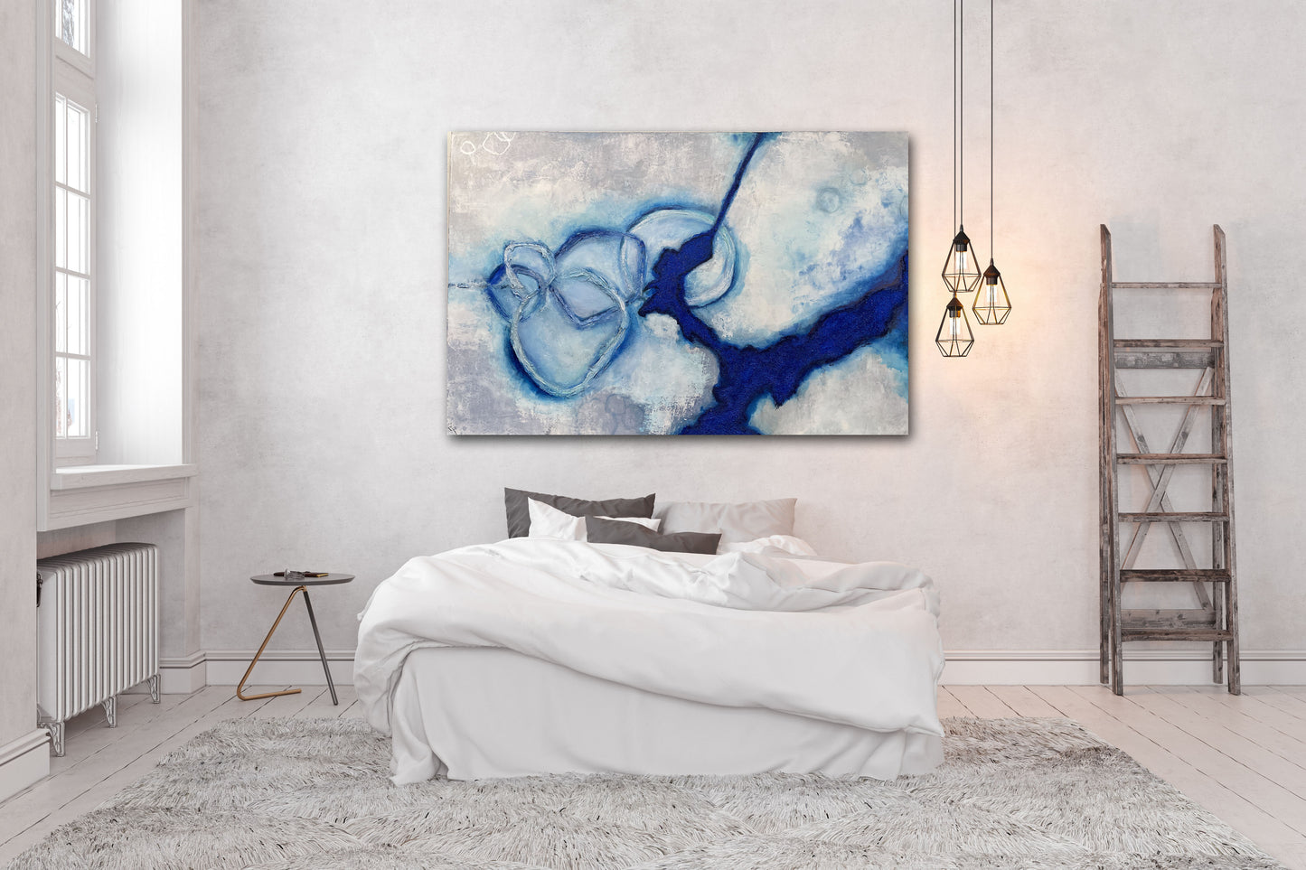 Blue Abstract Art Painting | The Storm painting | E. Wildman Gallery