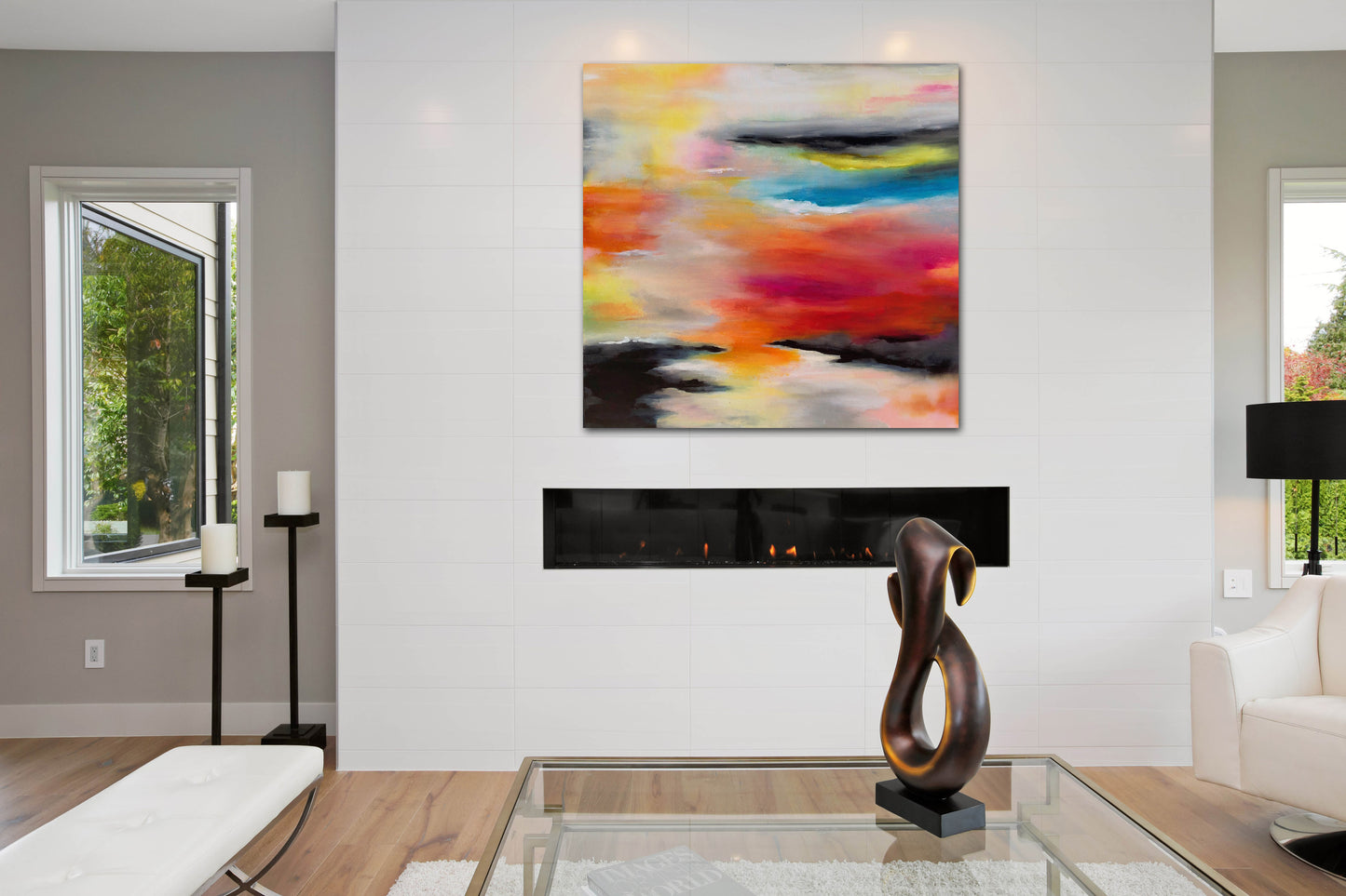 Abstract Sunset Painting | Sunset Abstract Art | E. Wildman Gallery