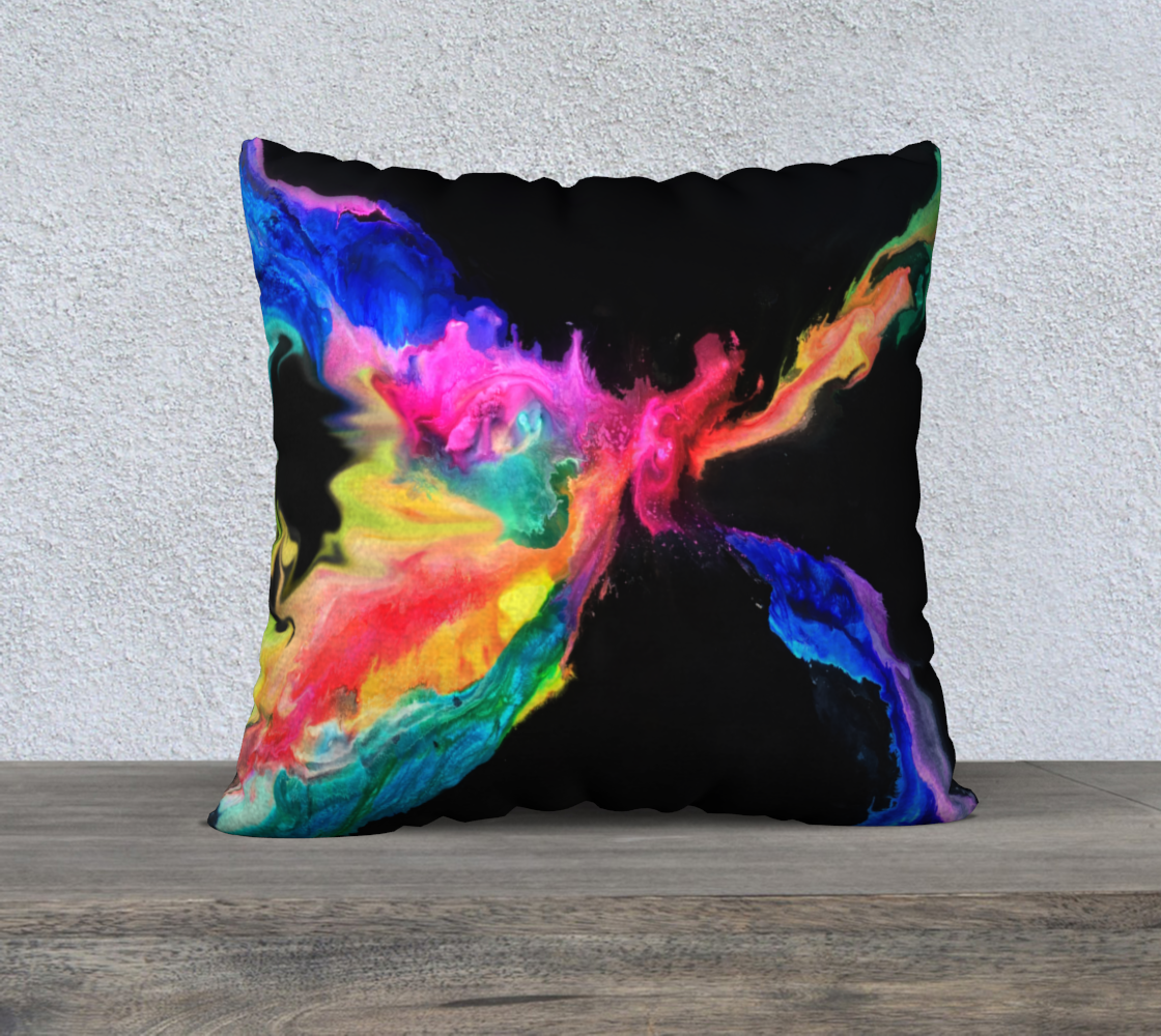Darkness Art Pillow | Abstract Art Pilllow | E. Wildman Gallery