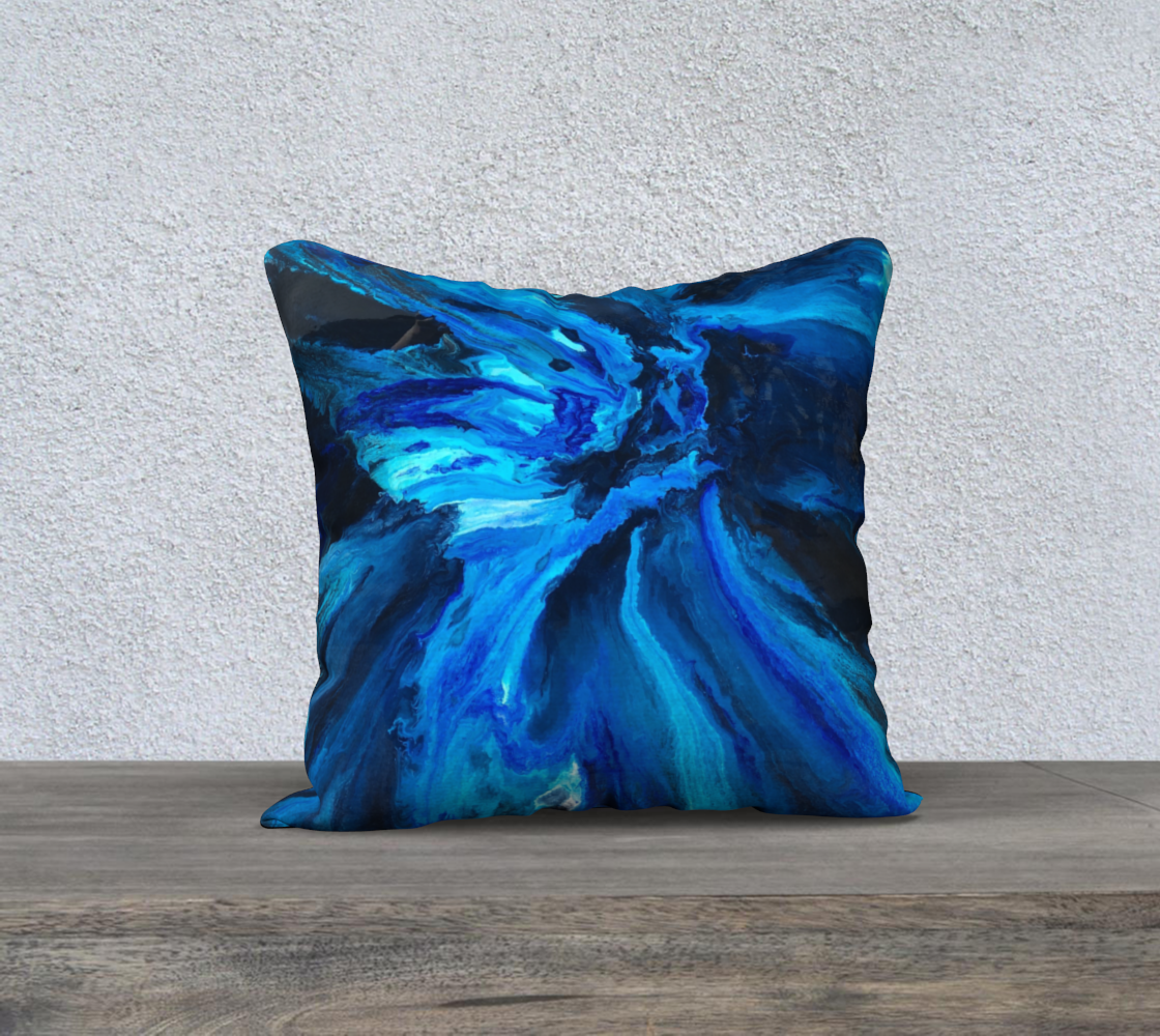 Blue Throw Pillow | Art Pillow Covers | E. Wildman Gallery