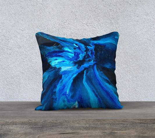 Blue Throw Pillow | Art Pillow Covers | E. Wildman Gallery