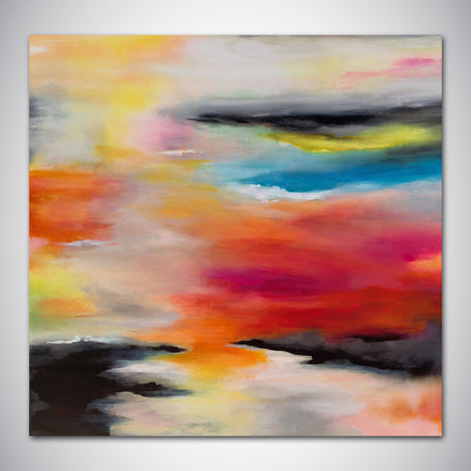 Abstract Sunset Painting | Sunset Abstract Art | E. Wildman Gallery
