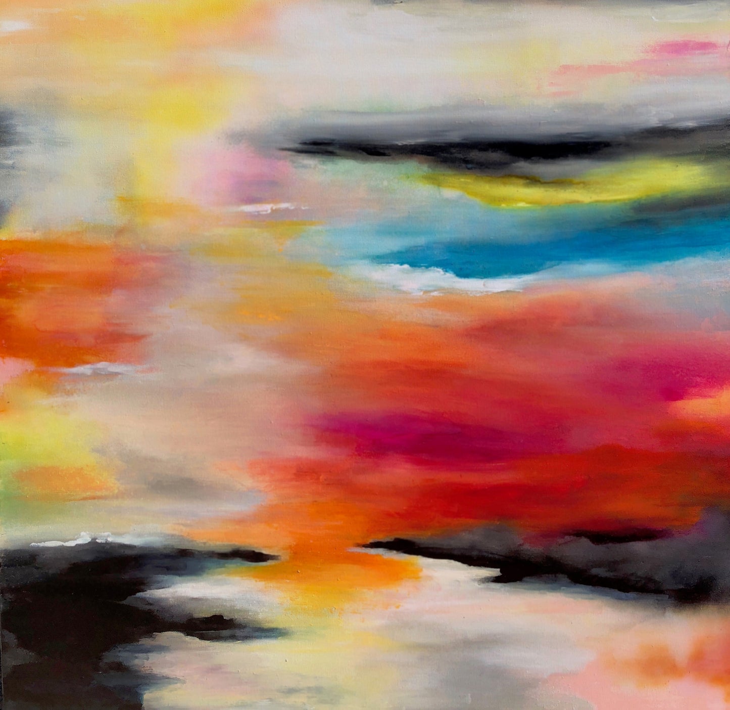 Abstract Sunset Painting | Sunset Abstract Art | E. Wildman Gallery