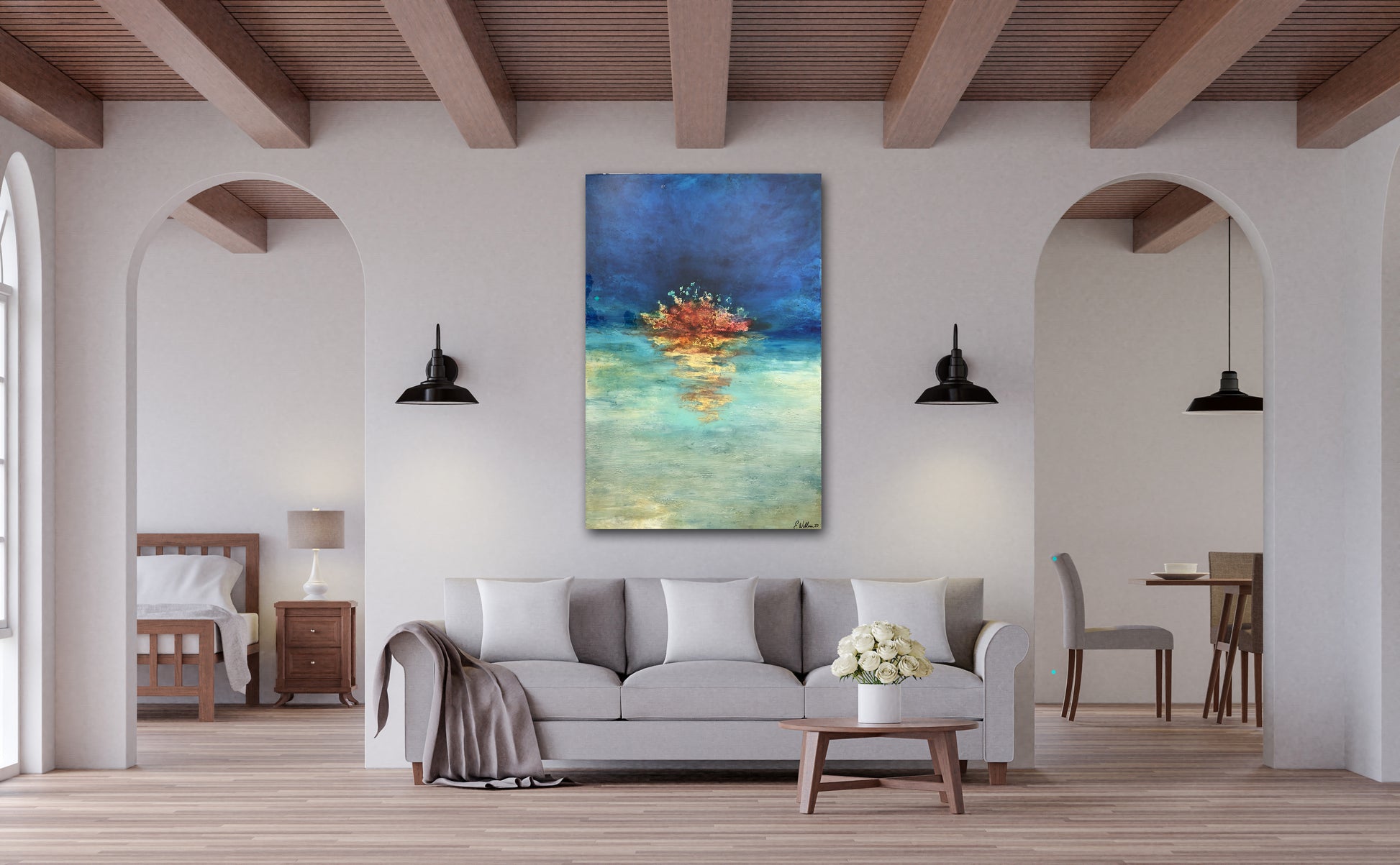 Ocean Sunset Painting | Sunset Painting | E. Wildman Gallery
